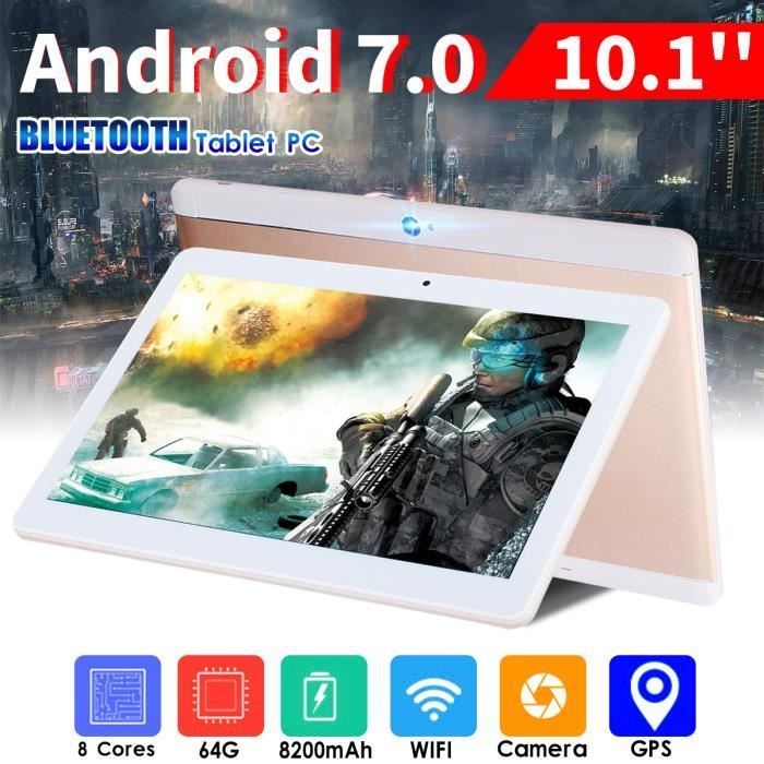  Tablette PC 64Go 4Go Android 7.0 Octa 8 Core3