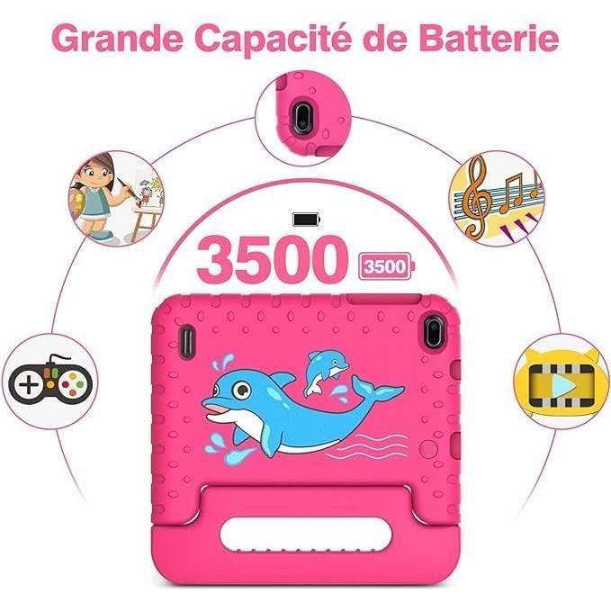 DigiLand 10,1 Pouces Tablette pour Enfants, Tablettes Android 15 avec Étui de Protection,6+ 64Go, Écran IPS 1280x800, Double Caméra,6000 mAh, Tablet