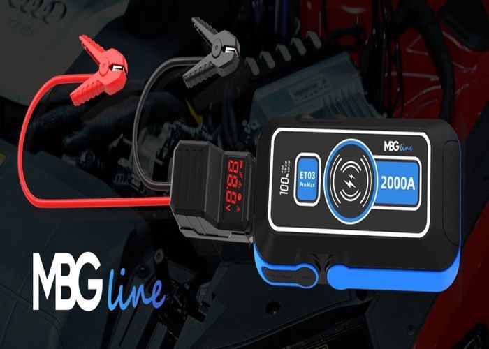 Powrun P-One Booster Batterie Voiture 2000A,Démarreur De VoitureJusqu'à 8.0L Essence Ou 6.5L Gazole - Auto