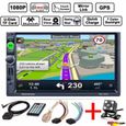 7''Autoradio GPS Bluetooth Navigation Voiture stéréo Lecteur MP5 Contrôle de l'écran tactile+Caméra de recul+8GB Carte SD+Câble-0