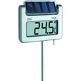 Thermomètre pour jardin avec éclairage solaire-0