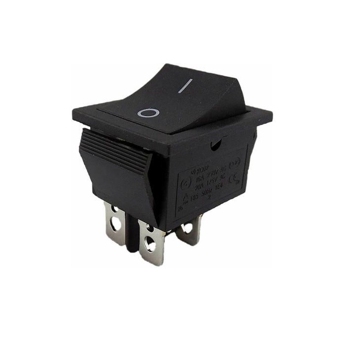Interrupteur à bascule rond on-Off SPST, bouton poussoir 10a-250V