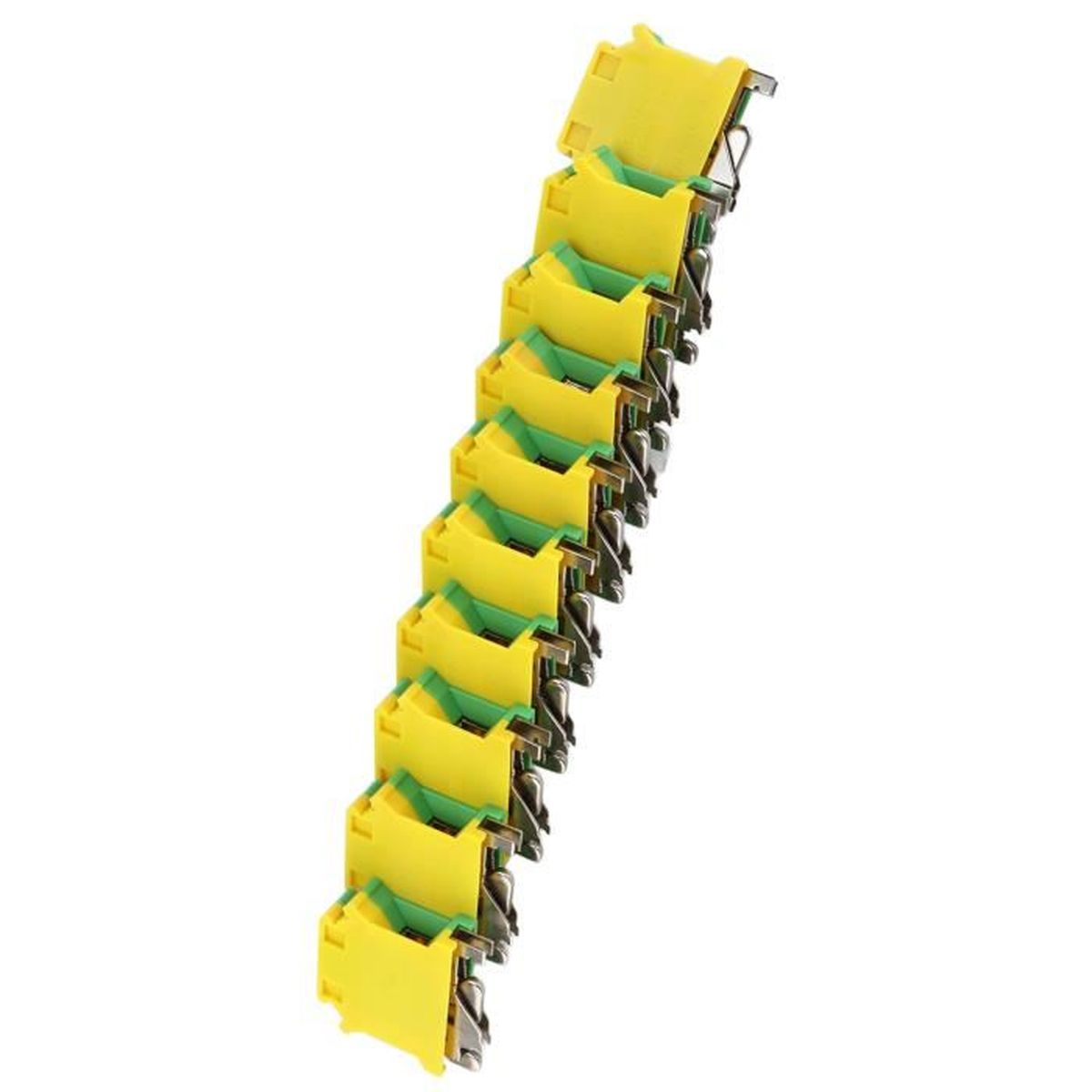 Bornier De Rail DIN 100 Pièces - 500V 32A, Cuivre, Double Rangée, Pour Automatisation, Câblage Industriel (UKK-5)