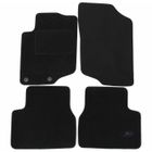 J&J AUTOMOTIVE | Tapis de Sol Noir Velours Sur Mesure Peugeot 207 2006-2014, Antidérapant