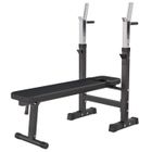 GORILLA SPORTS® Banc de Musculation - avec Support de Barres - Réglable, Inclinable, Noir - Banc d'Haltérophilie, Banc de Poids