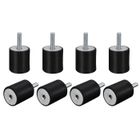 4pcs Silent Bloc M5x15mm Mâle Support Caoutchouc Amortisseur Vibration Isolateur D15mmxH10mm