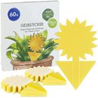 ZHUODIKE Autocollant anti mouche et moucheron: 60x pièges collant sans insecticide pour la lutte contre les parasites des plantes d'intérieur