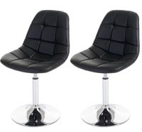 Chaises de salle à manger pliantes - CDS04423 - Simili-cuir noir - Avec accoudoirs - Lot de 2