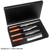 4 pièces - Couteau à trancher le saumon japonais en acier inoxydable forgé, couteau à Sushi de cuisine Sashim
