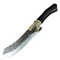 Machete Knife-B - Couteau Longquan en acier forgé à la main, cuisine professionnelle, opaque, utilitaire, dés