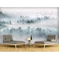 Papier Peint Panoramique 3D Soie Paysage Forêt Nuage Et Brouillard Salon Chambre Poster Mural Décoration Murale 400x280cm