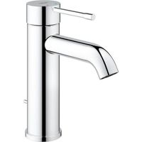 GROHE Mitigeur lavabo monocommande Essence 23589001 - Bec fixe - Limiteur de température - Economie d'eau - Chrome - Taille S