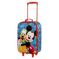 Valise Trolley Soft 3D - Mickey Mouse Mates - Bleu