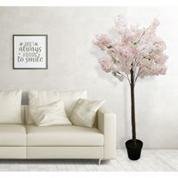 Grand Arbre Artificiel Fleuri 180cm - Décoration Intérieur Maison Abri Extérieur Jardin - Faux Cerisier Rose en Fleurs XL - KANITA