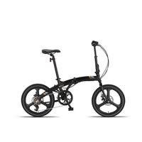 PACTO TWO - vélo pliant - 6 vitesses - freins à disque - cadre en aluminium - unisexe - Shimano - haute qualité - sportif - noir