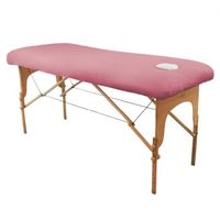 Drap housse de protection en éponge pour table de massage - Rose pastel - Vivezen