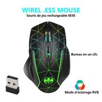 Souris de chargement sans fil 2.4G Souris pour ordinateur portable Gestion de la batterie Souris de jeu sans fil