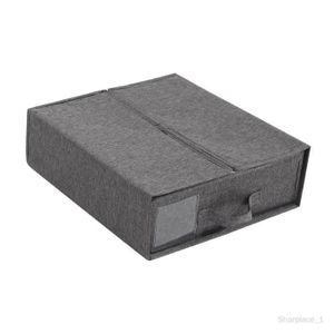 Panier De Rangement Salle De Bain Relaxdays Boîtes De Rangement, Lot De 4, Caisses Pliables, Poignées, HxLxP: 32 X 33 X 33 Cm, Tissu Non Tissé, Anthracite - Maison Petit Panier Rangement