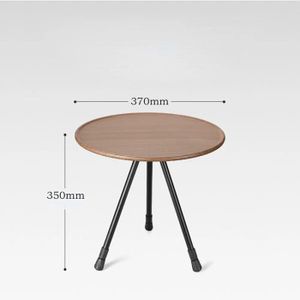 TABLE DE CAMPING Bois - Petite table ronde pliante en alliage d'alu