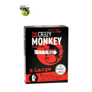 PRÉSERVATIF 3 Préservatifs Crazy Monkey X-Large