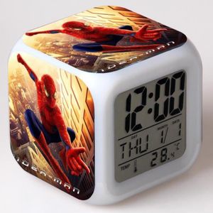RÉVEIL ENFANT Horloge,Spider Man réveil cadeau créatif réveil en