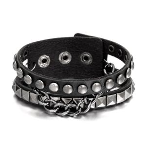 BRACELET - GOURMETTE StyleA - 22cm - Bracelets de chaînes à rivets à po