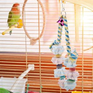 BALANÇOIRE Bite Chew Toy, jouets de perroquet minéral, jouets de formation pour les oiseaux de cage en bois de perroquet