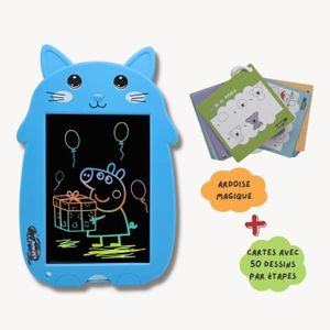 ARDOISE ENFANT CreativPad - Ardoise Magique Mon Petit Chat 9 pouces pour dessiner et écrire (Bleu)