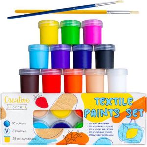 Kit de peinture au doigt textile Finger paint Pebeo 6 x 100 ml - Peinture  au doigt - Creavea