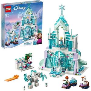 ASSEMBLAGE CONSTRUCTION LEGO® Disney Princess 43172 Le palais des glaces magique d’Elsa, Château de la Reine des Neiges, Jouet avec Accessoires