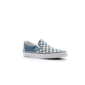 vans slip on damier bleu