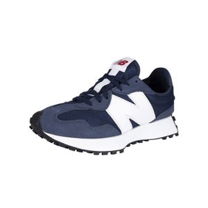 New Balance bleu marine avec un slim noir façon cuir roulotté sur