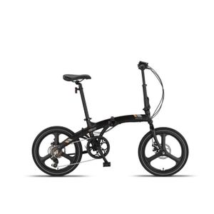 VÉLO PLIANT PACTO TWO - vélo pliant - 6 vitesses - freins à disque - cadre en aluminium - unisexe - Shimano - haute qualité - sportif - noir