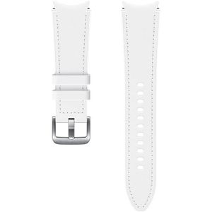 BRACELET MONTRE CONNEC. Bracelet Galaxy Watch4 / Watch5 Cuir 130mm Blanc
