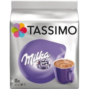CHOCOLAT EN POUDRE LOT DE 4 - TASSIMO Milka - Dosettes pour Chocolat Chaud 8 capsules