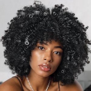 PERRUQUE - POSTICHE Perruques Afro Bouclées Courtes Pour Femmes, Perru