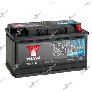 YETI - Batterie voiture 12V Start & Stop AGM 80AH 800A L4 (n°31