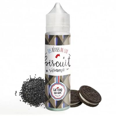 Biscuit Sésame 50ml - Le Coq qui Vape 03mg - avec 1 booster de nicotine