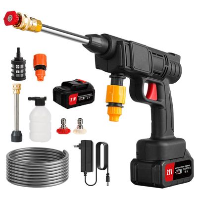 Nettoyeur haute pression sans fil 21 V avec moteur sans balais - 3 buses - convient pour les voitures - Bricolage