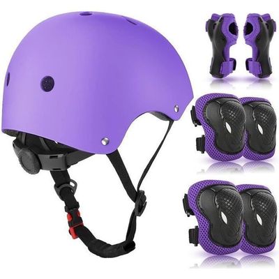 Set De Protection MSemis Pour Enfant - Casque, Genouillères, Coudières, Protège-poignets 3-10 Ans
