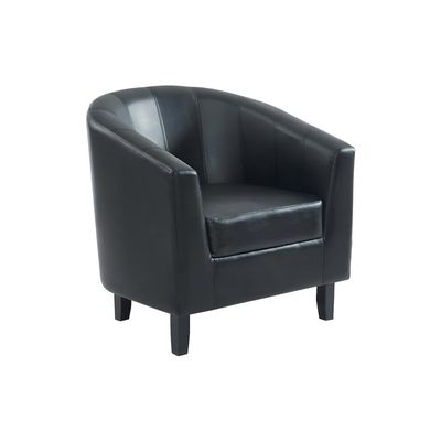 VidaXL Fauteuil Cabriolet Gris Foncé Velours Avec Repose-Pied - Siège Rembourré Confortable Salon Chambre