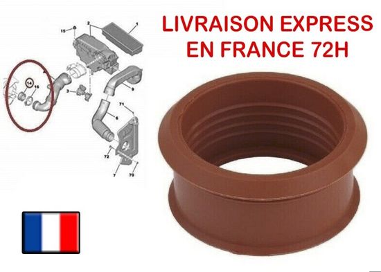 Manchon De Tuyau D'air Turbo Pour Peugeot 206, 207, 307, 308, 407, Expert, Partner 1.6 HDI - 1434C8 - Caoutchouc Souple