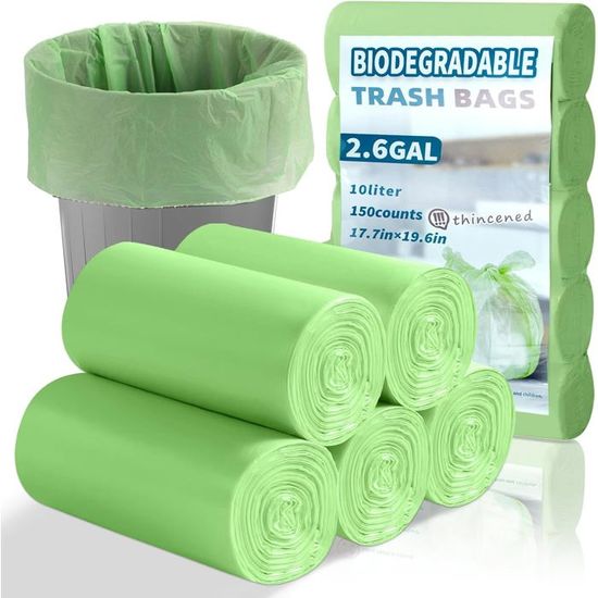 Lot De 5 Sacs Poubelle Mini Couleur – Sacs De Rangement Plastique 45x50 Cm Pour Bureau, Cuisine & Chambre