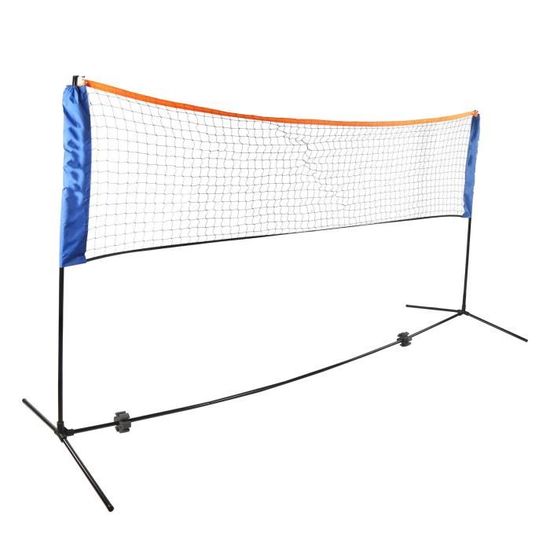 GYMAX Filet De Badminton 4,2 M Avec 2 Hauteurs Réglables - Portable Intérieur Extérieur Avec Sac De Transport