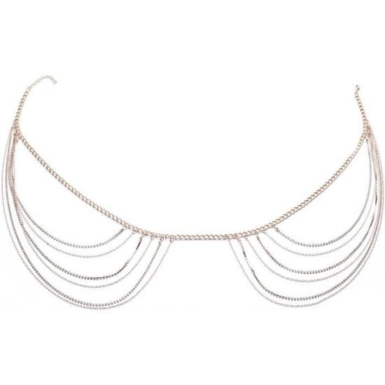 Chaîne De Taille Perles Pour Femme - Set De 4 Chaînes Corps Extensible Style Plage, Fête, Accessoire Déco