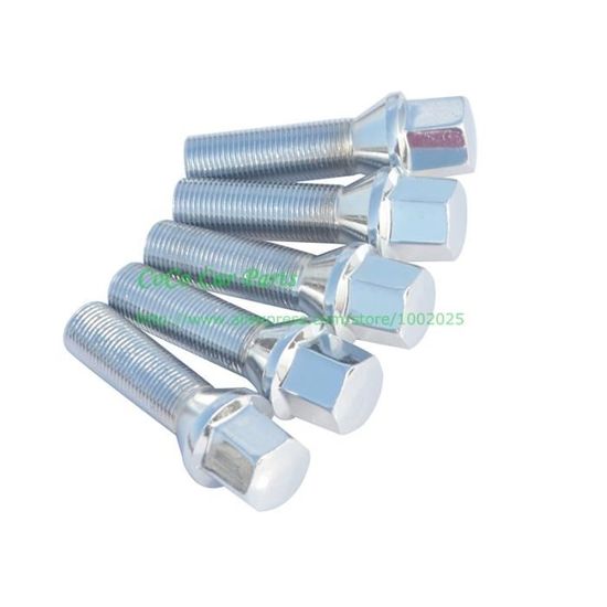 Kit De 8 Goujons De Roue M12 X 1.5 - Siège Cône 17mm, Longueur Tige 60mm - Acier Galvanisé Antivol