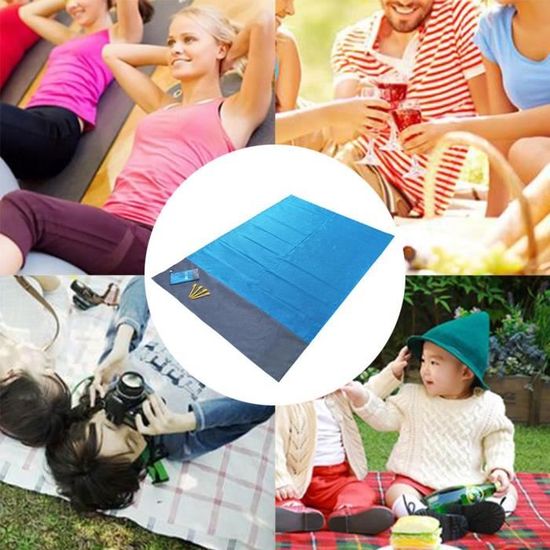 ONCCI Couverture de Pique-Nique imperméable XXL - Tapis de Plage sans Sable - Couverture de Pique-Nique - Couverture de Camping Pliable et Lavable - pour Pique-Nique, Plage, Camping - 200 x 200