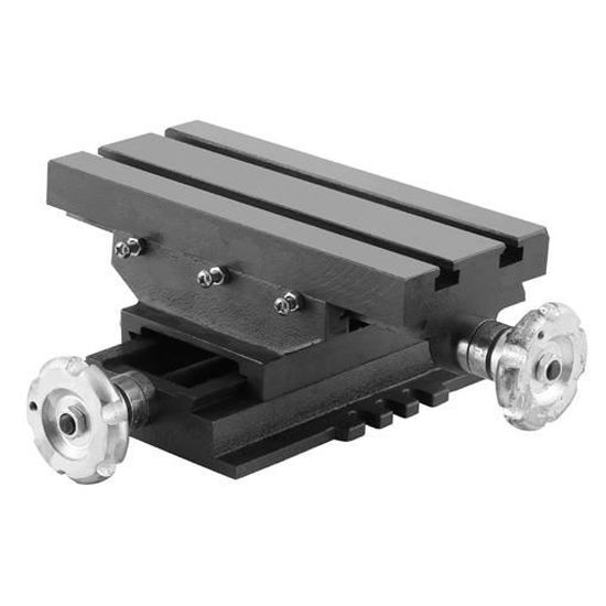 Étau à Croix 2 Axes - 170x85mm, Guidage Queue D'Aronde, Fonte, Pour Perçage/Fraisage