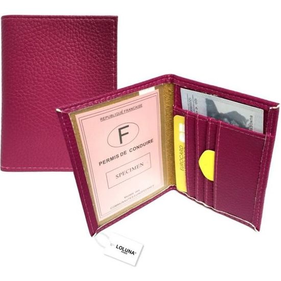 Pochette Format Enveloppe Cuir Pour Papier Voiture + Étui Carte RFID KADOR - Homme Et Femme