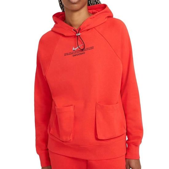 Sweat a capuche nike rouge femme best sale